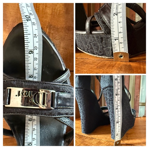 Christian Dior Diorissimo Oblique Platform Wedge Heels – Galliano Era – EU 37.5 - Picture 16 of 16